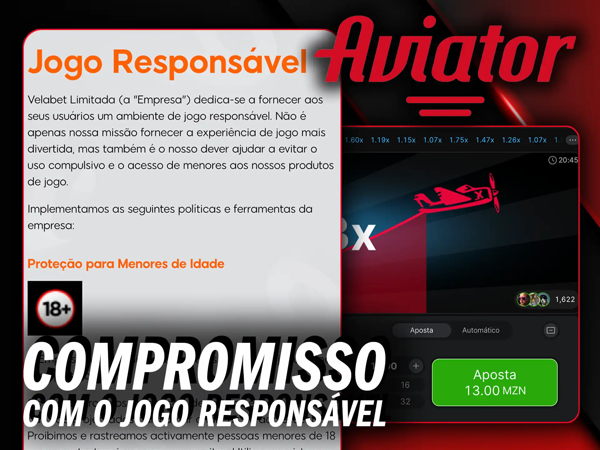 Aposte com segurança no Aviator e siga o compromisso com o jogo responsável do 888Bets.