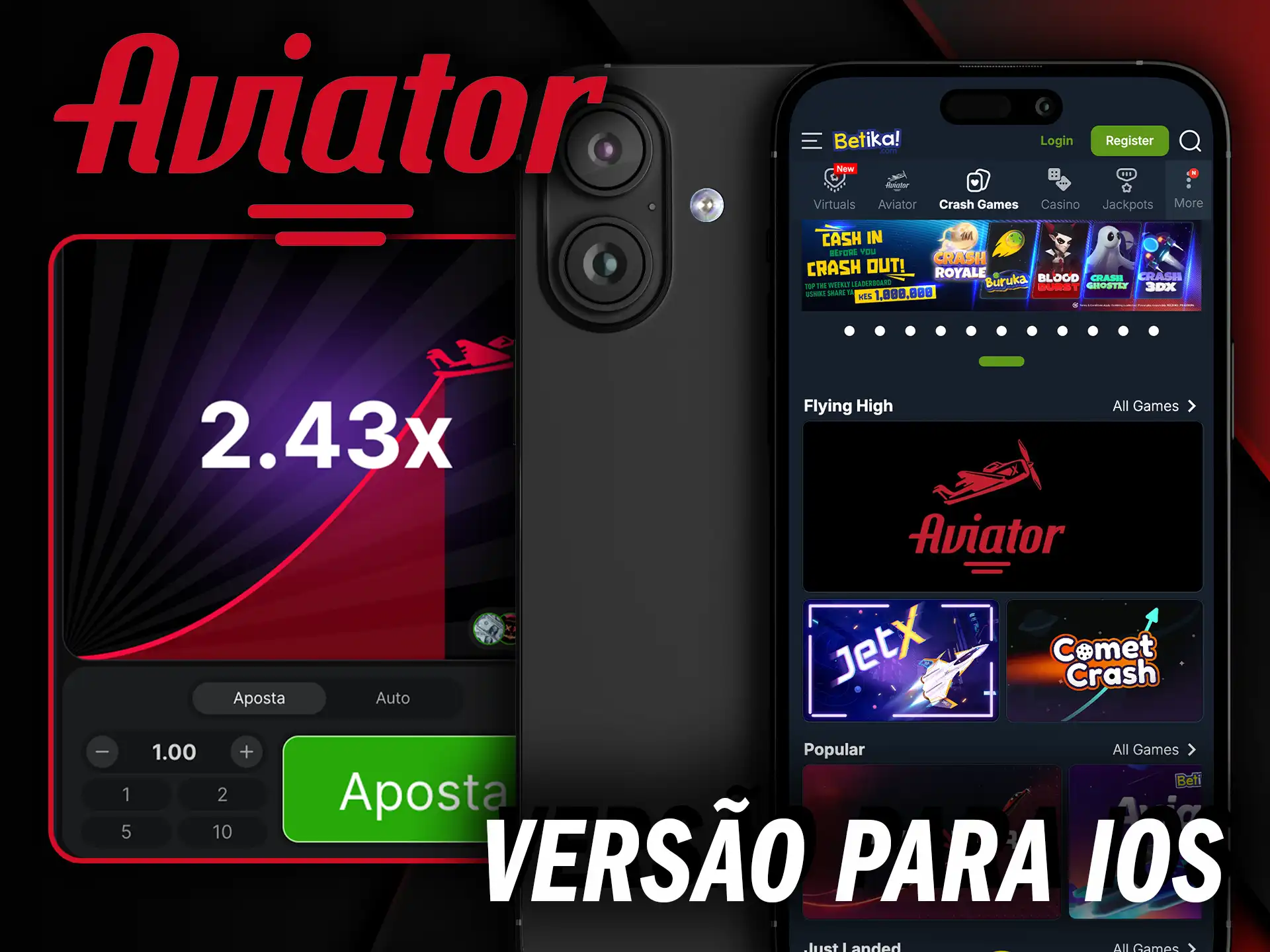 Baixe a versão para iOS do aplicativo Betika Aviator e jogue com qualidade.