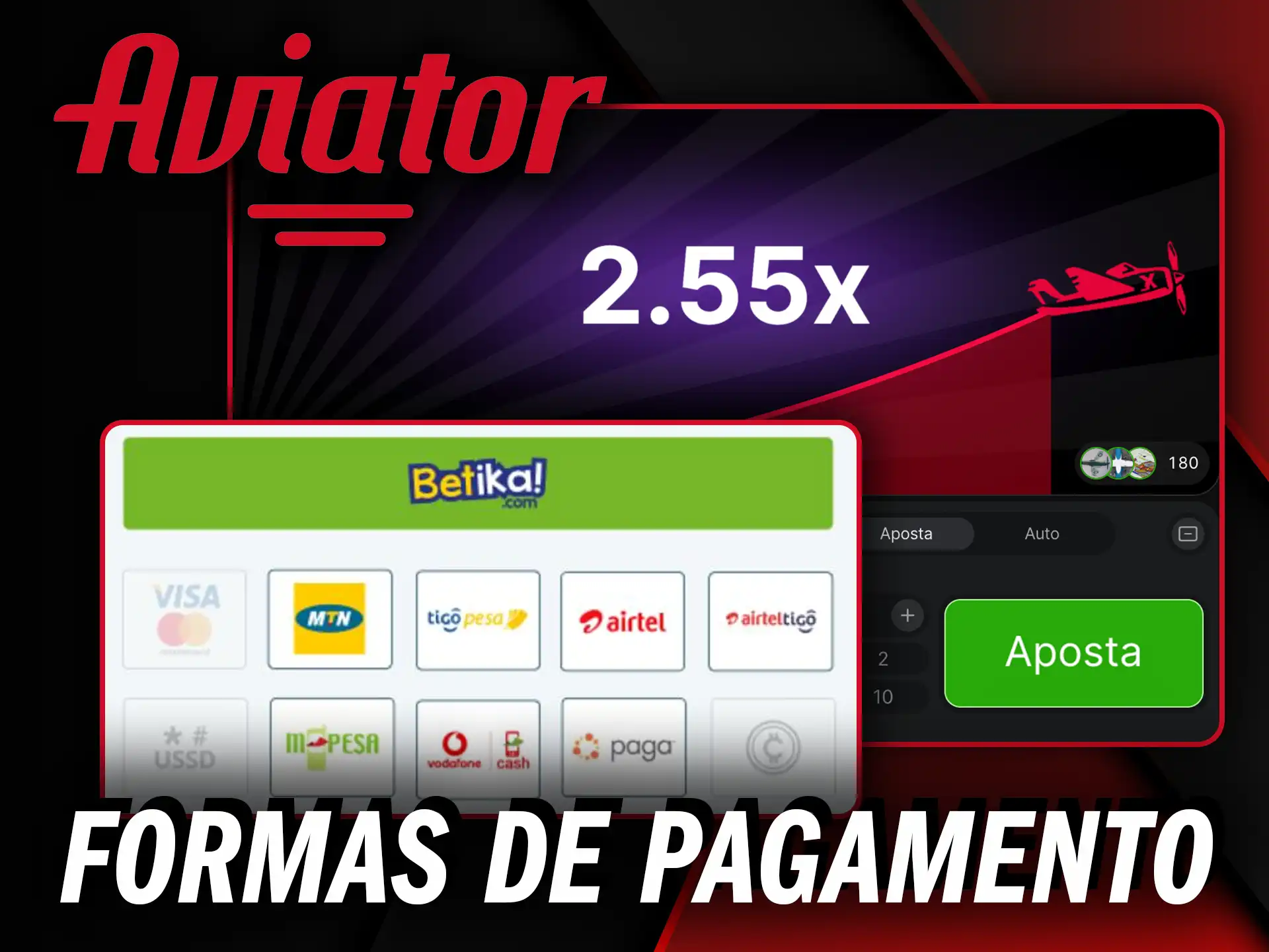 Confira as formas de pagamento no Aviator do Betika e faça depósitos e saques rápidos.