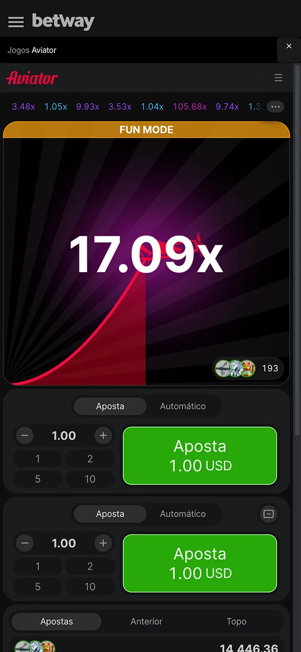 Jogue o Aviator para começar a ganhar grandes prêmios na Betway.