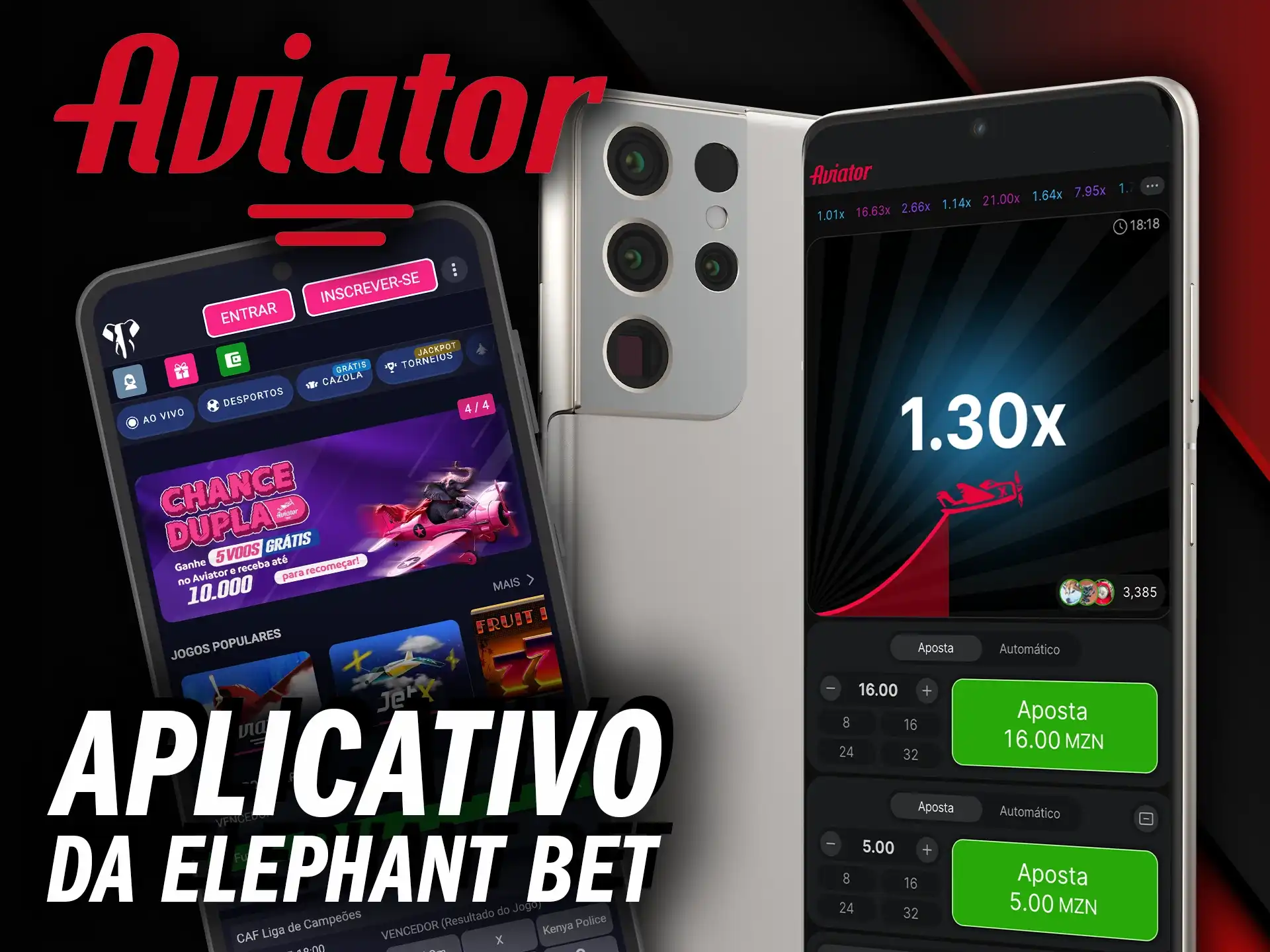 Baixe o aplicativo Aviator da Elephant Bet e jogue de qualquer lugar em Moçambique.