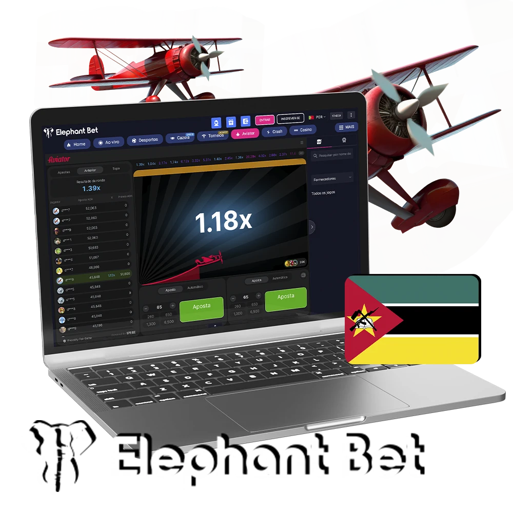 Jogue o Elephant Bet Aviator Moçambique e conquiste a vitória com ganhos enormes.